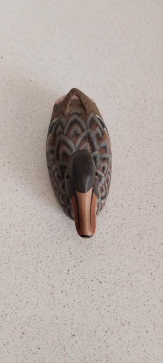 Figura Pato Madera Artesanal