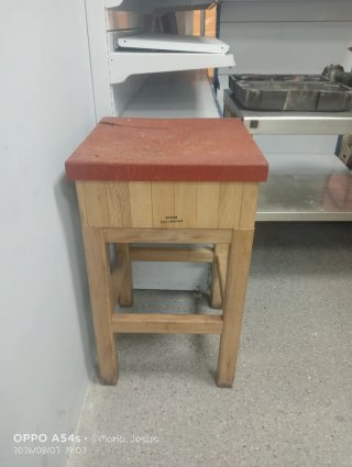 Tajo de carnicero de madera