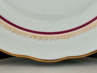 🇫🇷 Bandeja redonda porcelana dorada