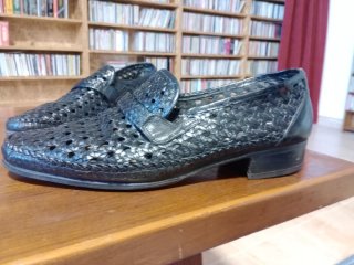 Zapatos vintage rejilla negros T42