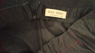 Falda larga Elisa Rivero azul