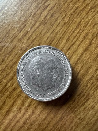 Moneda 5 Pesetas 1957 Franco