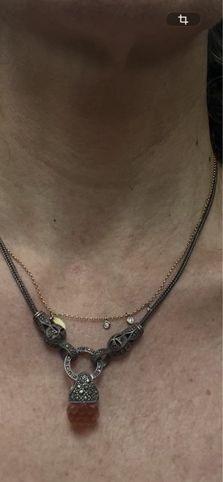 Pendientes ámbar facetado plata