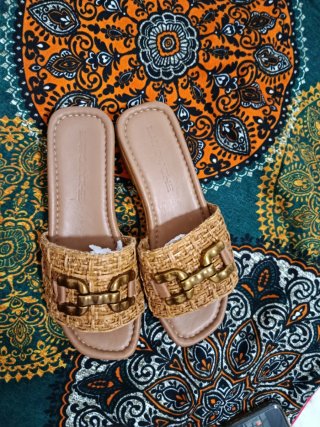 Sandalias LATOUCHE mujer madera y rafia