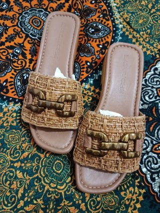 Sandalias LATOUCHE mujer madera y rafia