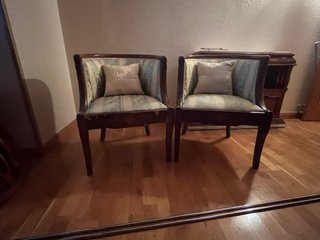 Pareja de butacas clásicas madera maciza