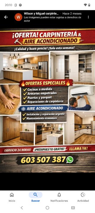 Carpintería y Aire Acondicionado