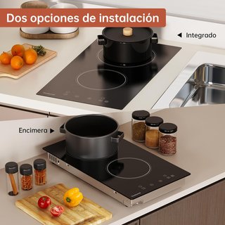 Placa Vitrocerámica GUDSUNAL 2 Zonas 3000W