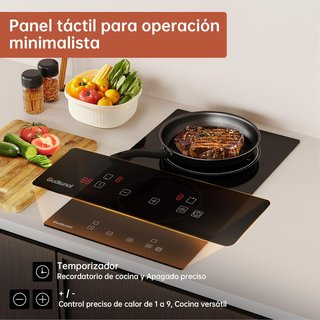 Placa Vitrocerámica GUDSUNAL 2 Zonas 3000W
