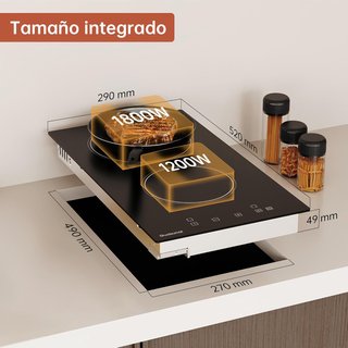 Placa Vitrocerámica GUDSUNAL 2 Zonas 3000W
