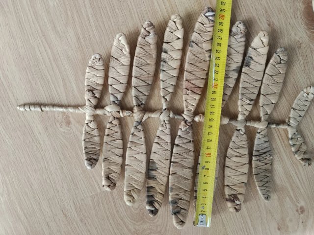 Hoja decorativa de ratán para pared
