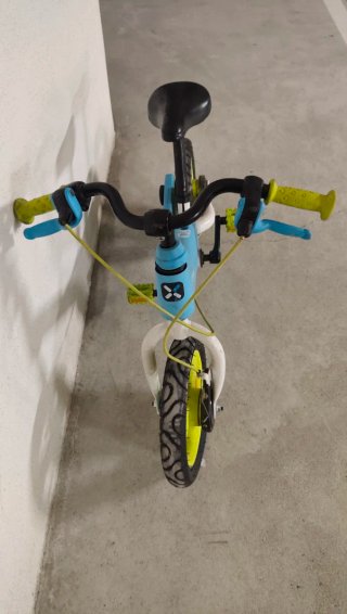 Bicicleta B'Twin Evolutiva Azul y Amarillo