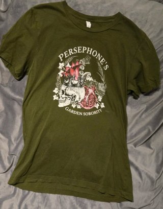 Camiseta Verde Oscuro Persephone's Garden Sorority