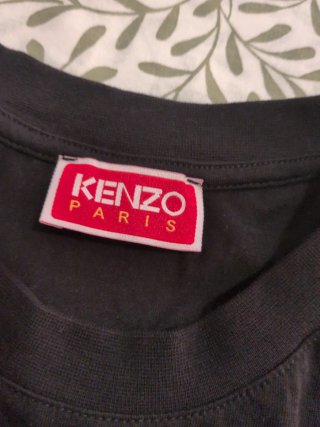 Camiseta Kenzo Paris bordado tigre negra
