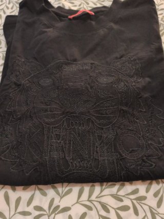 Camiseta Kenzo Paris bordado tigre negra