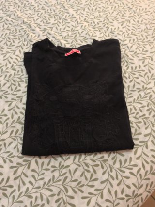Camiseta Kenzo Paris bordado tigre negra