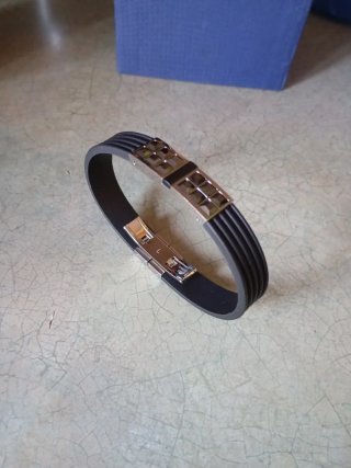Pulsera Swarovski Negra y Plateada