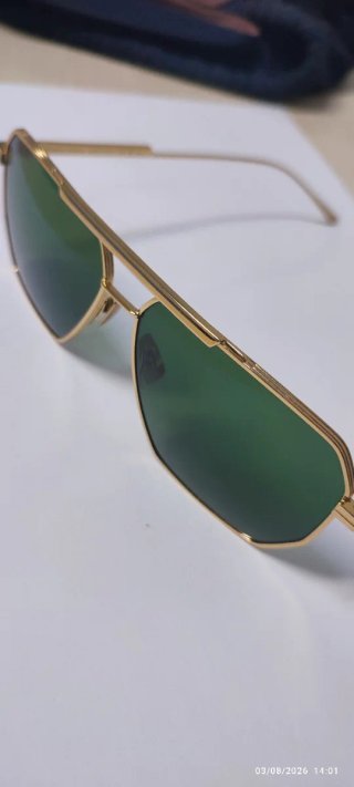 Occhiali da sole Bottega Veneta oro/verde