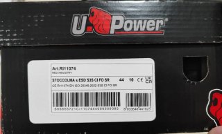 Botas de seguridad U-Power negras y rojas
