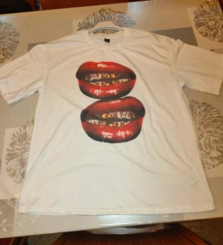 Camiseta Vintage Labios Rojos Talla M