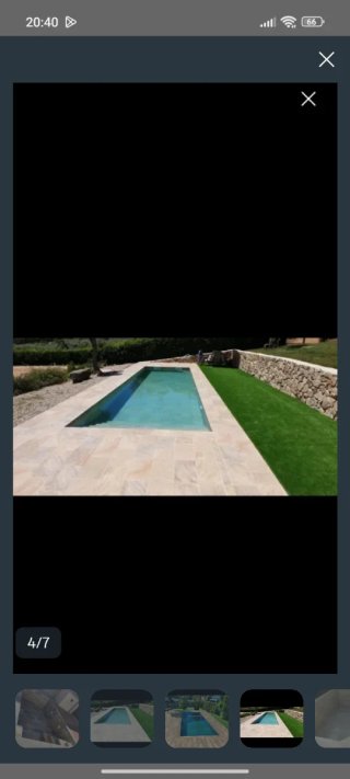 Piscina de obra de piedra
