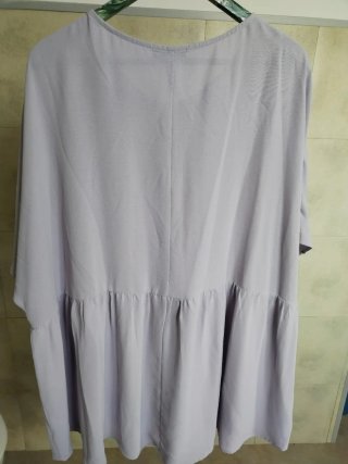 Blusón morado 4XL con botones