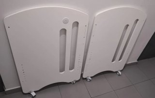 Cabeceros y barandillas de cuna blancos