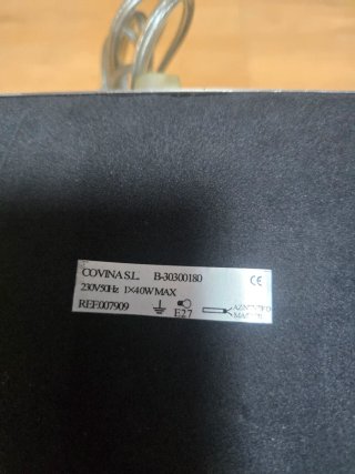 Lámpara de mesa cristal y metal