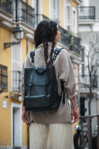 Mochila de cuero - G.25 Alameda Notte Blu