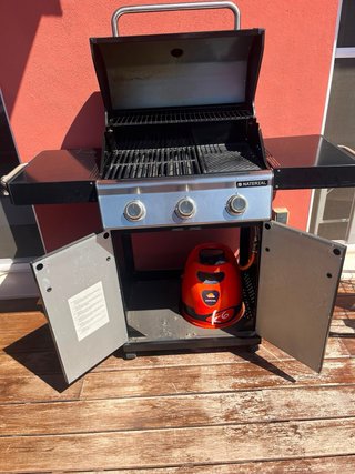 Barbacoa Gas Naterial 3 Quemadores Negra