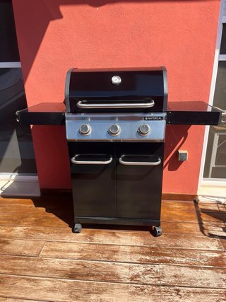 Barbacoa Gas Naterial 3 Quemadores Negra