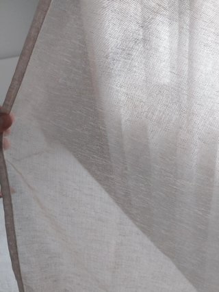 4 Visillos: 2 blancos y 2 tostados