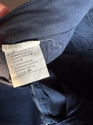 Pantalón Benetton Talla 42 Azul