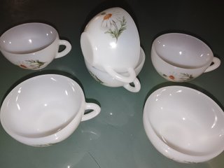 6 tazas Arcopal Francia Margarita Vintage