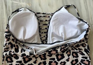Bañador de leopardo blanco y marron