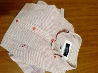 Camisa Carlos Cordoba Rayas Manga Corta Talla 40