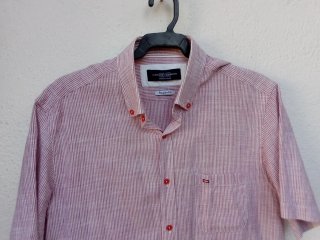 Camisa Carlos Cordoba Rayas Manga Corta Talla 40
