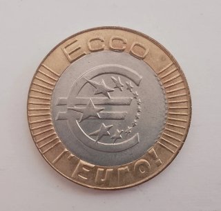 1 ECCO EURO Moneta tipo Token  1997-1998 Fdc