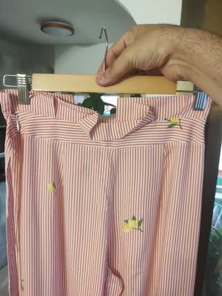 Pantalón palazzo de rayas y limones talla 34