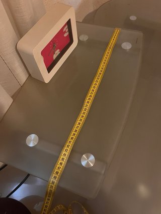 Mesa escritorio cristal templado y metal