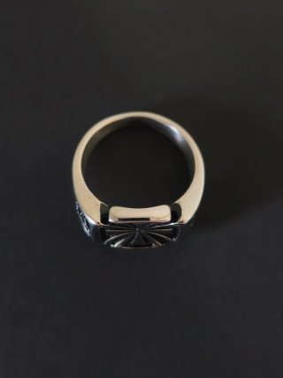 Anillo Sello Cruz Plateado Acero Inoxidable