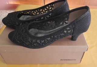 Zapatos BUONARROTI calados negros talla 36