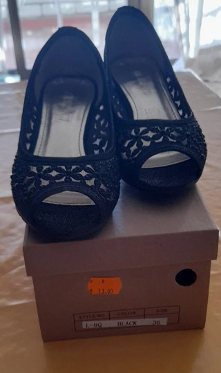 Zapatos BUONARROTI calados negros talla 36