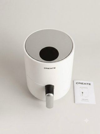 Freidora de aire CREATE blanca compacta