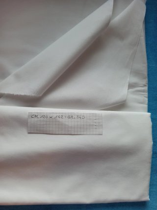 Tessuto Cotone popeline Bianco CM. 120x142 GR. 240