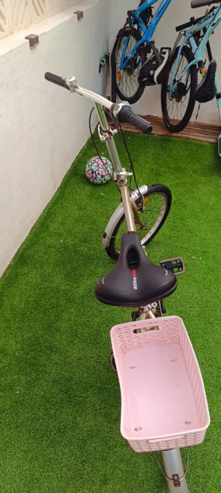 Bicicleta Plegable Dorada