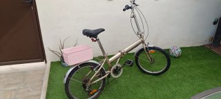 Bicicleta Plegable Dorada