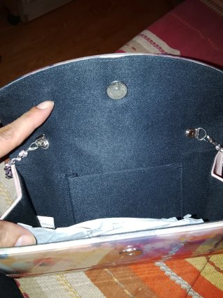Bolso de fiesta multicolor con cadena