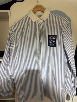Camisa Polo Ralph Lauren Rayas Azul/Blanco