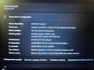 Dell 7540 i7 32GB Quadro T2000 Workstation Gaming